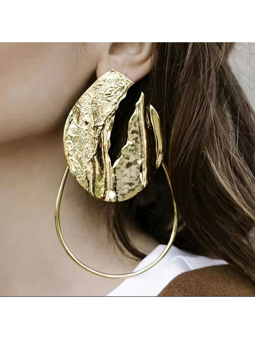 Geometric Cadence-Gold Earrings